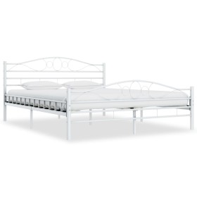 Bettgestell aus weißem Metall, 180 x 200 cm von vidaXL, Betten und Lattenroste - Ref: Foro24-285305, Preis: 147,23 €, Rabatt: %
