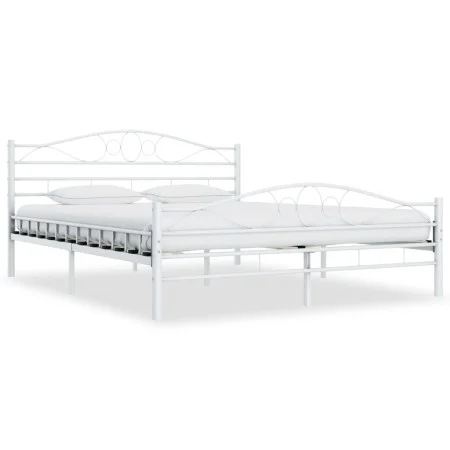 Bettgestell aus weißem Metall, 180 x 200 cm von vidaXL, Betten und Lattenroste - Ref: Foro24-285305, Preis: 141,55 €, Rabatt: %
