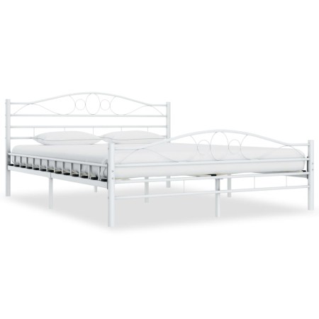 Estructura de cama de metal blanca 180x200 cm de vidaXL, Camas y somieres - Ref: Foro24-285305, Precio: 147,12 €, Descuento: %