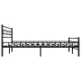 Estructura de cama de acero negra 180x200 cm de vidaXL, Camas y somieres - Ref: Foro24-285280, Precio: 144,27 €, Descuento: %