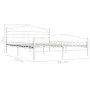 Bettgestell aus weißem Metall, 180 x 200 cm von vidaXL, Betten und Lattenroste - Ref: Foro24-285305, Preis: 141,55 €, Rabatt: %