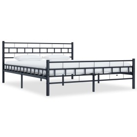 Bettrahmen aus schwarzem Stahl, 140 x 200 cm von vidaXL, Betten und Lattenroste - Ref: Foro24-285278, Preis: 127,56 €, Rabatt: %