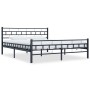 Black steel bed frame 140x200 cm by vidaXL, Beds and slatted bases - Ref: Foro24-285278, Price: 127,56 €, Discount: %