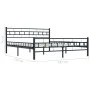 Estructura de cama de acero negra 180x200 cm de vidaXL, Camas y somieres - Ref: Foro24-285280, Precio: 144,27 €, Descuento: %