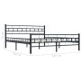 Black steel bed frame 140x200 cm by vidaXL, Beds and slatted bases - Ref: Foro24-285278, Price: 127,56 €, Discount: %