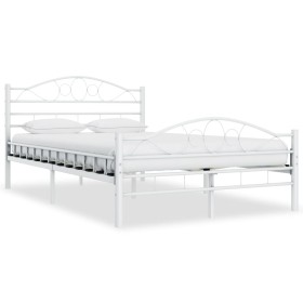 Estructura de cama metal blanco 120x200 cm de vidaXL, Camas y somieres - Ref: Foro24-285302, Precio: 137,64 €, Descuento: %