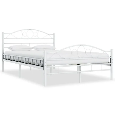 Estructura de cama metal blanco 120x200 cm de vidaXL, Camas y somieres - Ref: Foro24-285302, Precio: 133,69 €, Descuento: %