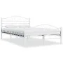 Estructura de cama metal blanco 120x200 cm de vidaXL, Camas y somieres - Ref: Foro24-285302, Precio: 133,69 €, Descuento: %
