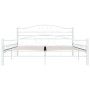 Bettgestell aus weißem Metall, 200 x 200 cm von vidaXL, Betten und Lattenroste - Ref: Foro24-285306, Preis: 146,59 €, Rabatt: %