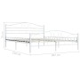 Bettgestell aus weißem Metall, 200 x 200 cm von vidaXL, Betten und Lattenroste - Ref: Foro24-285306, Preis: 146,59 €, Rabatt: %