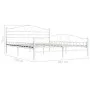 Estructura de cama de metal blanco 200x200 cm de vidaXL, Camas y somieres - Ref: Foro24-285306, Precio: 144,29 €, Descuento: %