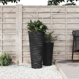 Removable inner planter PP grooved anthracite gray 18/45 L by vidaXL, Pots and planters - Ref: Foro24-364690, Price: 63,10 €,...