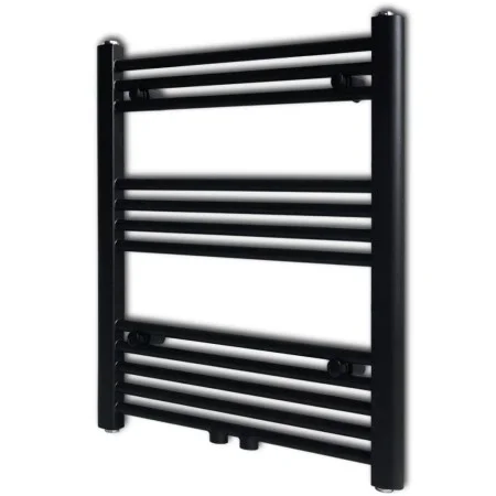 Radiador toallero de baño recto negro 600 x 764 mm de vidaXL, Radiadores - Ref: Foro24-141906, Precio: 82,58 €, Descuento: %