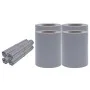Paneles de privacidad 4 uds PVC gris claro mate 35x0,19 m de vidaXL, Paneles de vallas - Ref: Foro24-147872, Precio: 88,54 €,...