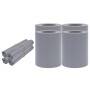 Sichtschutzpaneele 4 Stk. hellgrau matt PVC 35x0,19 m von vidaXL, Zaunpaneele - Ref: Foro24-147872, Preis: 91,27 €, Rabatt: %