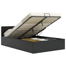 Cama canapé hidráulica cuero sintético negra 140x200 cm de vidaXL, Camas y somieres - Ref: Foro24-285513, Precio: 376,65 €, D...