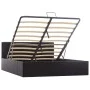 Cama canapé hidráulica cuero sintético negra 140x200 cm de vidaXL, Camas y somieres - Ref: Foro24-285513, Precio: 375,14 €, D...