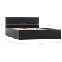 Cama canapé hidráulica cuero sintético negra 140x200 cm de vidaXL, Camas y somieres - Ref: Foro24-285513, Precio: 375,14 €, D...