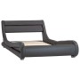 Bed frame with LED gray synthetic leather 100x200 cm by vidaXL, Beds and slatted bases - Ref: Foro24-285739, Price: 278,34 €,...
