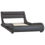 Bed frame with LED gray synthetic leather 100x200 cm by vidaXL, Beds and slatted bases - Ref: Foro24-285739, Price: 271,61 €,...