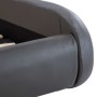 Estructura de cama con LED cuero sintético gris 100x200 cm