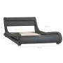 Bed frame with LED gray synthetic leather 100x200 cm by vidaXL, Beds and slatted bases - Ref: Foro24-285739, Price: 271,61 €,...