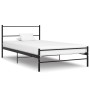 Estructura de cama de metal negro 90x200 cm de vidaXL, Camas y somieres - Ref: Foro24-286496, Precio: 72,24 €, Descuento: %