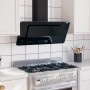 Stainless steel extractor hood black tempered glass 90 cm by vidaXL, Extractors - Ref: Foro24-51665, Price: 223,16 €, Discoun...