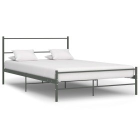 Graues Metallbettgestell 160x200 cm von vidaXL, Betten und Lattenroste - Ref: Foro24-286495, Preis: 108,36 €, Rabatt: %