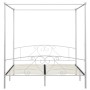 Weißer Himmelbettrahmen aus Metall, 180 x 200 cm von vidaXL, Betten und Lattenroste - Ref: Foro24-284431, Preis: 169,94 €, Ra...
