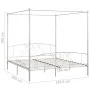 White metal canopy bed frame 180x200 cm by vidaXL, Beds and slatted bases - Ref: Foro24-284431, Price: 179,35 €, Discount: %