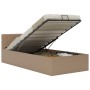 Hydraulisches Ausziehbett aus Kunstleder, Cappuccino, 100 x 200 cm von vidaXL, Betten und Lattenroste - Ref: Foro24-285529, P...