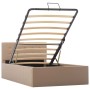 Hydraulisches Ausziehbett aus Kunstleder, Cappuccino, 100 x 200 cm von vidaXL, Betten und Lattenroste - Ref: Foro24-285529, P...