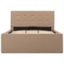 Hydraulic trundle bed synthetic leather cappuccino 100x200 cm by vidaXL, Beds and slatted bases - Ref: Foro24-285529, Price: ...
