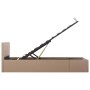 Hydraulisches Ausziehbett aus Kunstleder, Cappuccino, 100 x 200 cm von vidaXL, Betten und Lattenroste - Ref: Foro24-285529, P...