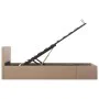 Hydraulisches Ausziehbett aus Kunstleder, Cappuccino, 100 x 200 cm von vidaXL, Betten und Lattenroste - Ref: Foro24-285529, P...
