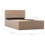 Hydraulisches Ausziehbett aus Kunstleder, Cappuccino, 100 x 200 cm von vidaXL, Betten und Lattenroste - Ref: Foro24-285529, P...