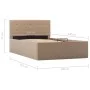 Hydraulisches Ausziehbett aus Kunstleder, Cappuccino, 100 x 200 cm von vidaXL, Betten und Lattenroste - Ref: Foro24-285529, P...