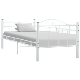 Bettgestell aus weißem Metall, 90 x 200 cm von vidaXL, Betten und Lattenroste - Ref: Foro24-286136, Preis: 104,82 €, Rabatt: %