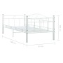 Bettgestell aus weißem Metall, 90 x 200 cm von vidaXL, Betten und Lattenroste - Ref: Foro24-286136, Preis: 104,82 €, Rabatt: %