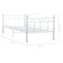 Estructura de cama de metal blanco 90x200 cm de vidaXL, Camas y somieres - Ref: Foro24-286136, Precio: 93,41 €, Descuento: %