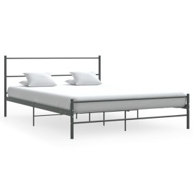 Graues Metallbettgestell 140x200 cm von vidaXL, Betten und Lattenroste - Ref: Foro24-286494, Preis: 98,32 €, Rabatt: %