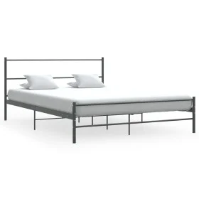 Graues Metallbettgestell 140x200 cm von vidaXL, Betten und Lattenroste - Ref: Foro24-286494, Preis: 96,78 €, Rabatt: %