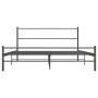 Estructura de cama de metal gris 140x200 cm de vidaXL, Camas y somieres - Ref: Foro24-286494, Precio: 98,24 €, Descuento: %