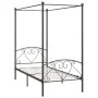 Gray metal canopy bed frame 100x200 cm by vidaXL, Beds and slatted bases - Ref: Foro24-284441, Price: 83,61 €, Discount: %
