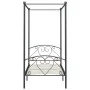 Gray metal canopy bed frame 100x200 cm by vidaXL, Beds and slatted bases - Ref: Foro24-284441, Price: 83,61 €, Discount: %
