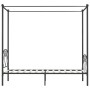 Gray metal canopy bed frame 100x200 cm by vidaXL, Beds and slatted bases - Ref: Foro24-284441, Price: 84,29 €, Discount: %