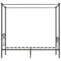 Gray metal canopy bed frame 100x200 cm by vidaXL, Beds and slatted bases - Ref: Foro24-284441, Price: 83,61 €, Discount: %