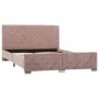 Estructura de cama de terciopelo rosa 140x200 cm de vidaXL, Camas y somieres - Ref: Foro24-286826, Precio: 328,71 €, Descuent...
