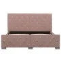 Estructura de cama de terciopelo rosa 140x200 cm de vidaXL, Camas y somieres - Ref: Foro24-286826, Precio: 328,71 €, Descuent...